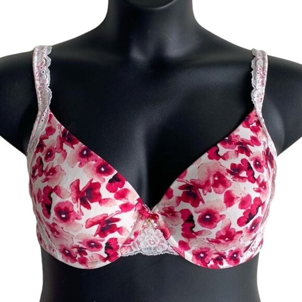 SOMA Demi Embraceable Lace Trim Floral Bra